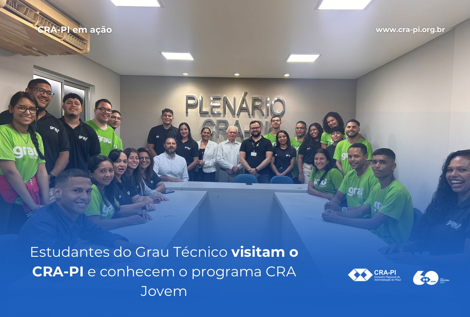 Estudantes do Grau Técnico visitam o CRA-PI e conhecem o programa CRA Jovem