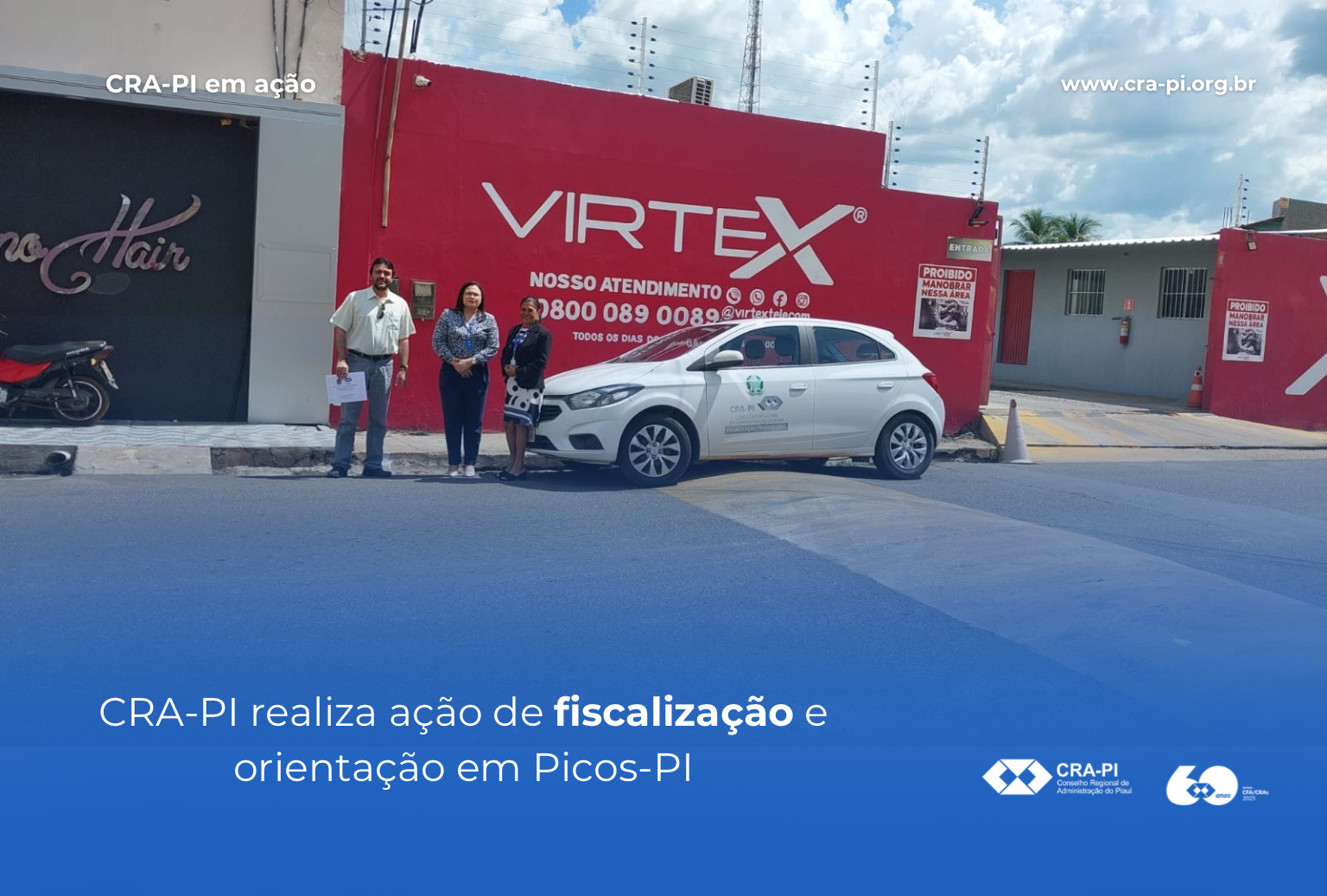 CRA-PI realiza ação de fiscalização e orientação em Picos-PI