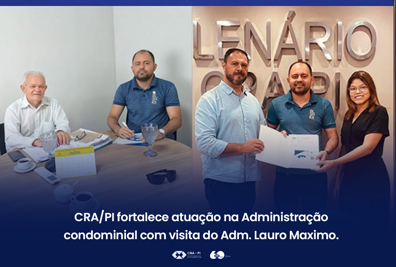 CRA-PI fortalece diálogo sobre Administração Condominial com visita do especialista Adm. Lauro Máximo